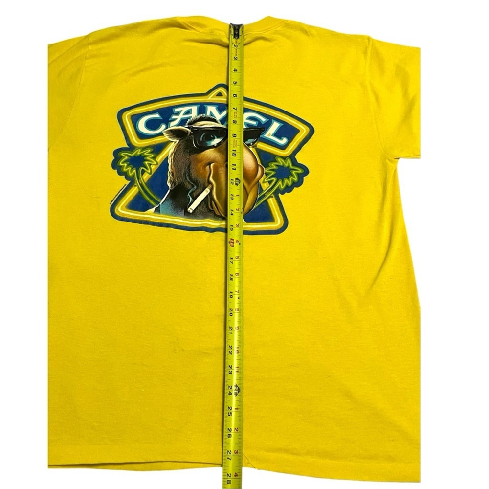 Vintage 1989 Rare Camel Cigarette Joe Cool Short Sleeve T Shirt Size XL Yellow‎ - Picture 5 of 8